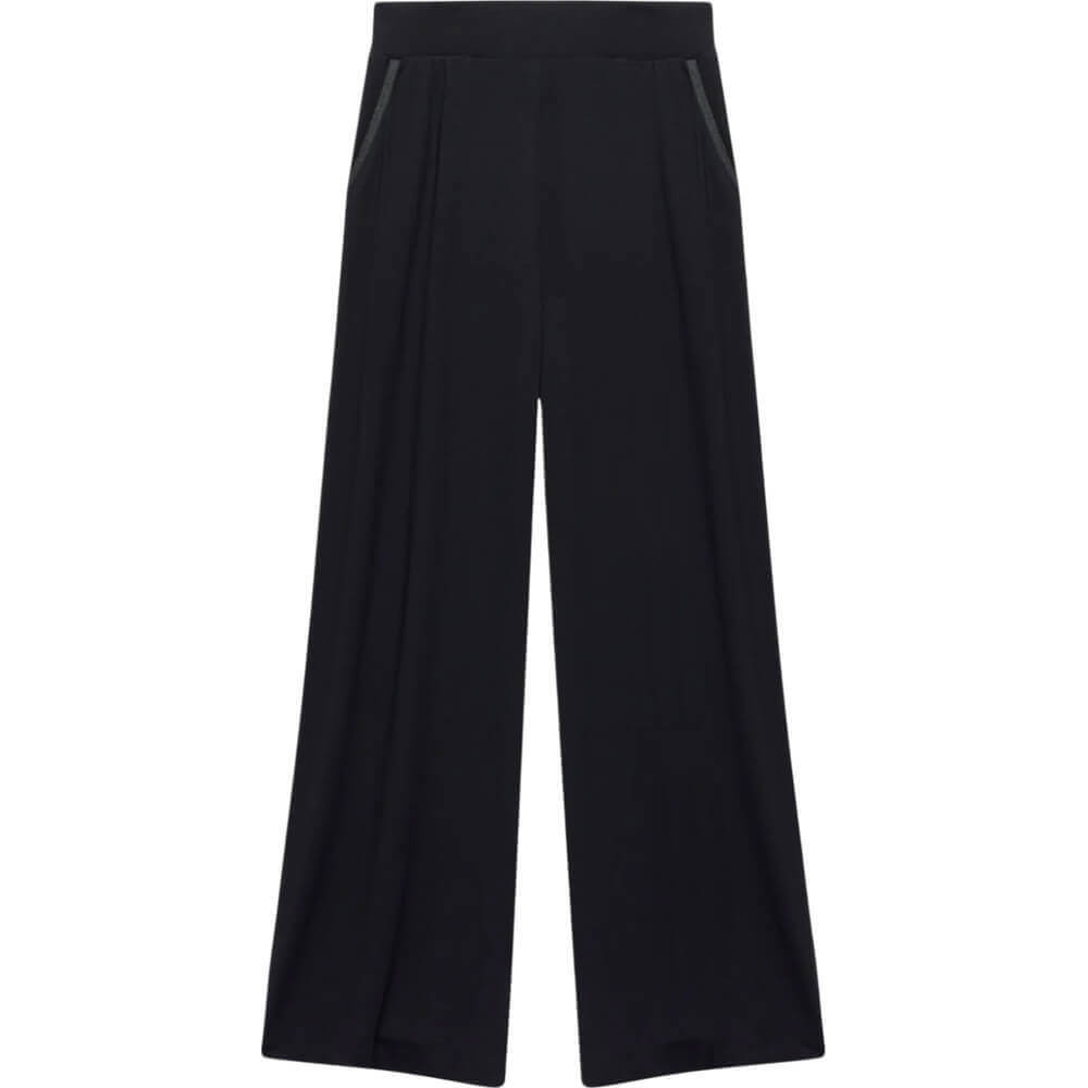 Mint Velvet Black Palazzo Wide Leg Trousers